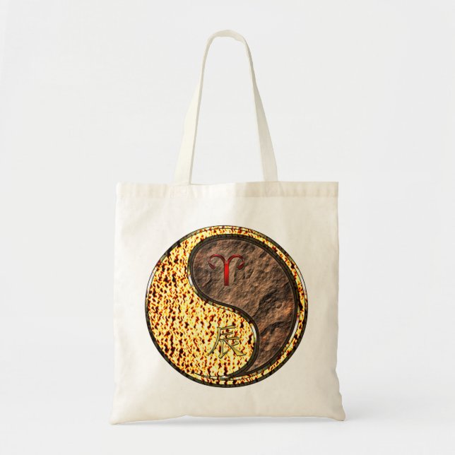 Bolsa Tote Áries & Dragão da Terra (Frente)