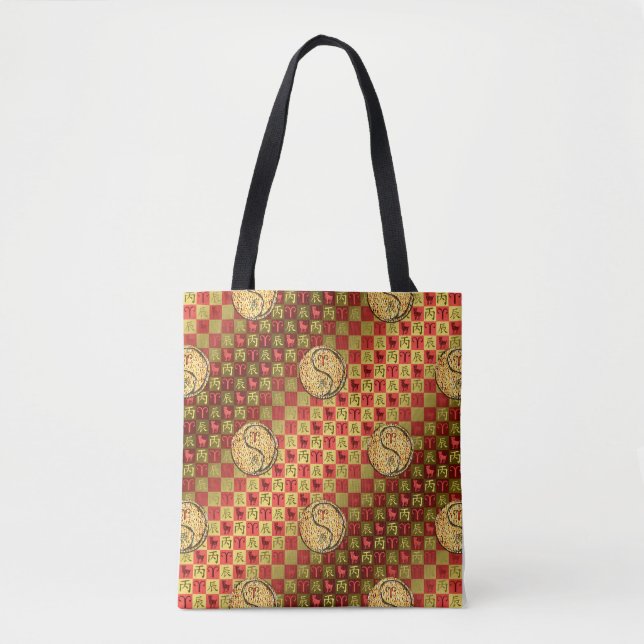 Bolsa Tote Aries e Dragão de Fogo (Frente)