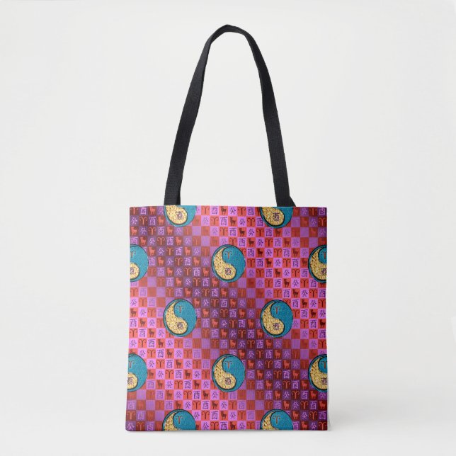 Bolsa Tote Áries & Galo de Água (Frente)