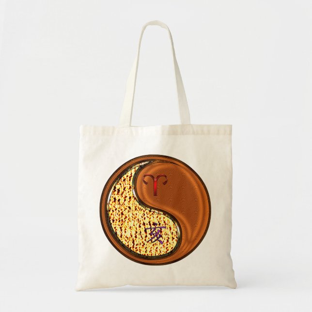 Bolsa Tote Áries & Porco de Madeira  (Frente)