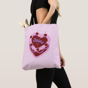 Bolsa Tote Aries Zodiac Pastel Heart Cake
