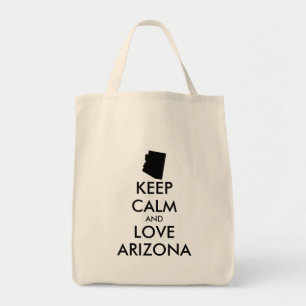 Bolsa Tote Arizona personalizável MANTER CALM e AMOR