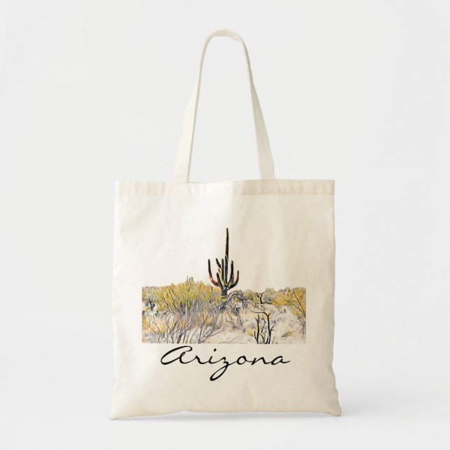 Bolsa Tote Arizona Saguaro Cactus (Frente)