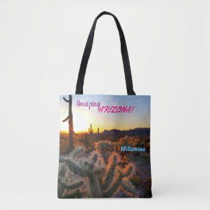 Bolsa Tote Arizona/Sunset / Saguaro Cactus