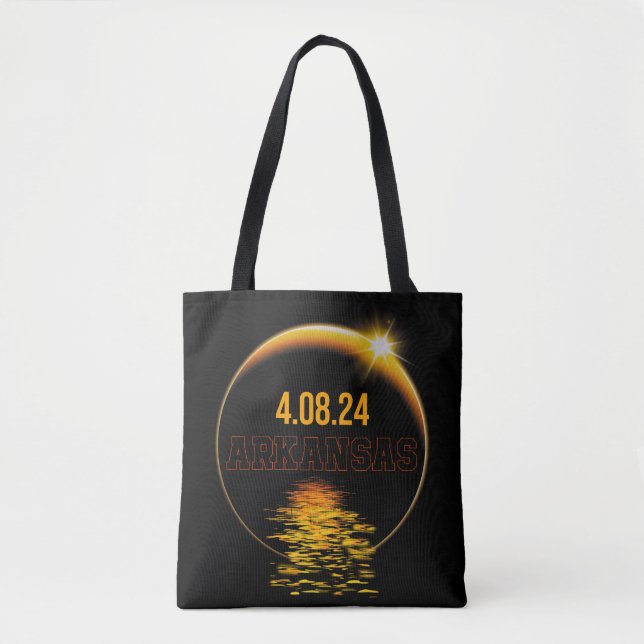 Bolsa Tote Arkansas Total Solar Eclipse 8 de abril de 2024 EU (Frente)