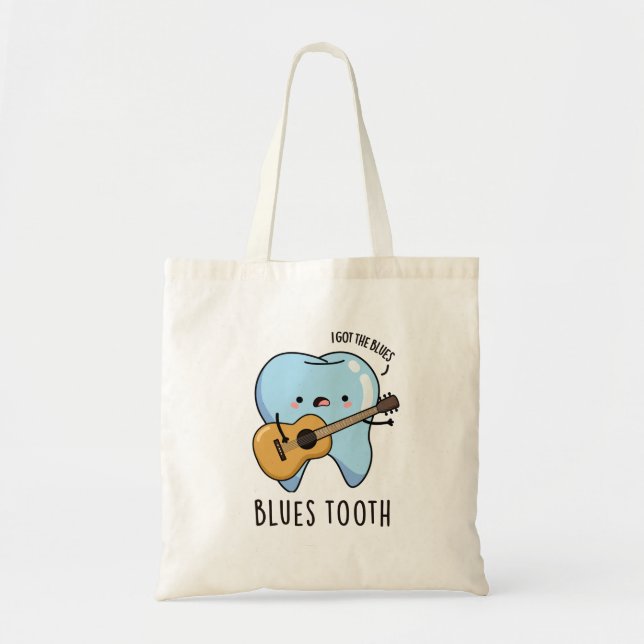 Bolsa Tote Arma de Música Dental Engraçado de Blues (Frente)