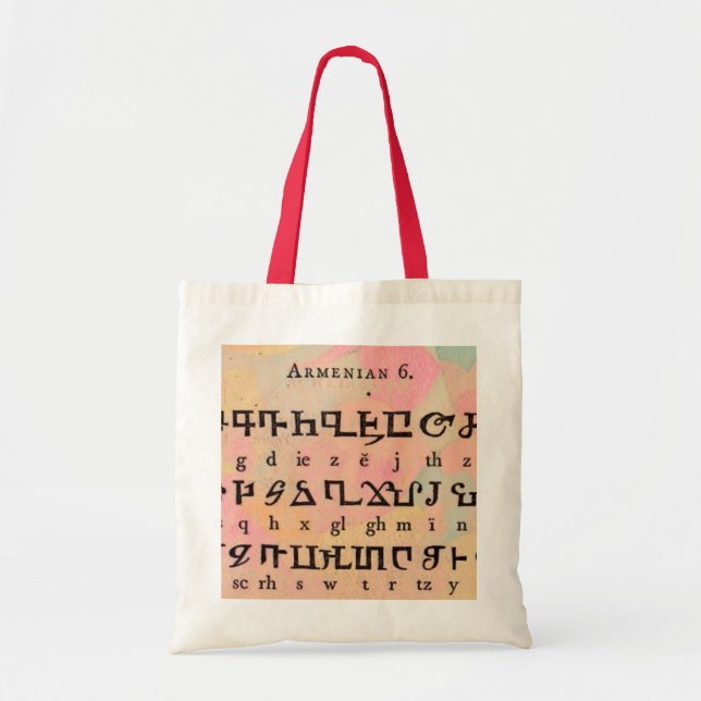 Bolsa Tote Armênio - Alphabet Bag (Frente)