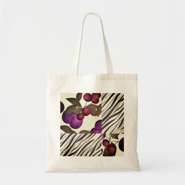 Bolsa Tote Aromas frutas, de ameixa, de cereja (Frente)