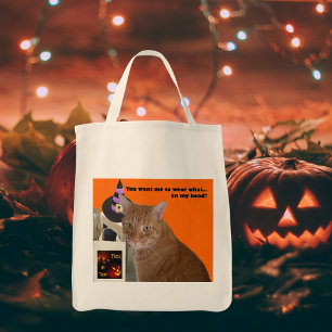 Bolsa Tote Arqueação de Gatinhos do Halloween Tratores de Cit