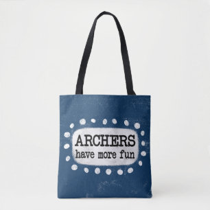 Bolsa Tote Arqueiros se divertem mais com a barra de ferramen