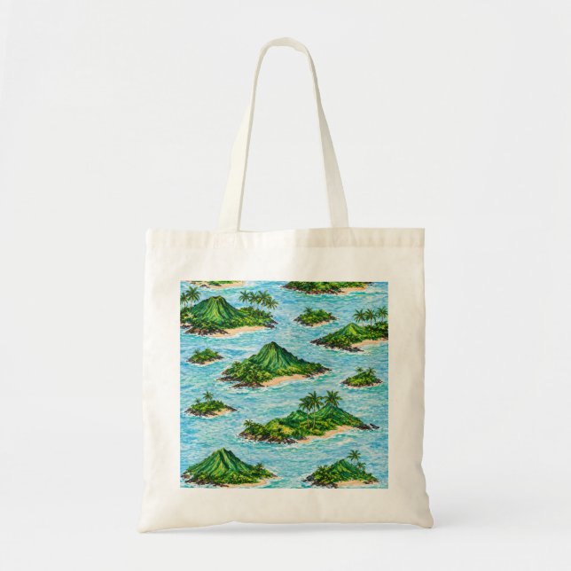 Bolsa Tote Arquipélago de Ilhas Tropicais (Frente)