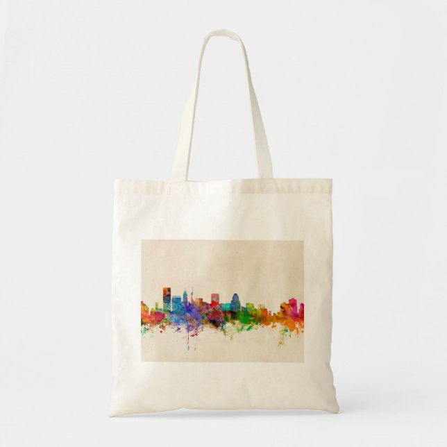 Bolsa Tote Arquitectura da cidade da skyline de Baltimore (Frente)
