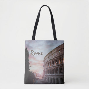 Bolsa Tote Arquitetura Antiga de Roma - paisagem solar