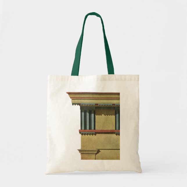 Bolsa Tote Arquitetura Clássica Vintage, Entablamento de Temp (Frente)