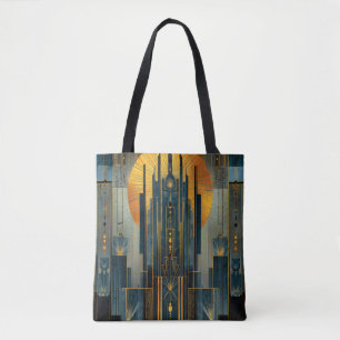 Bolsa Tote Arquitetura Deco À Noite