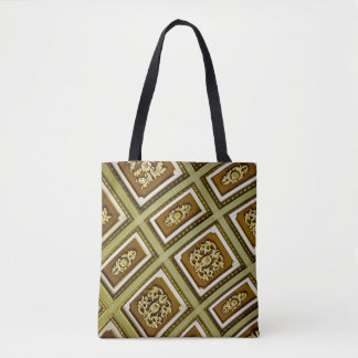 Bolsa Tote Arquitetura verde e castanha