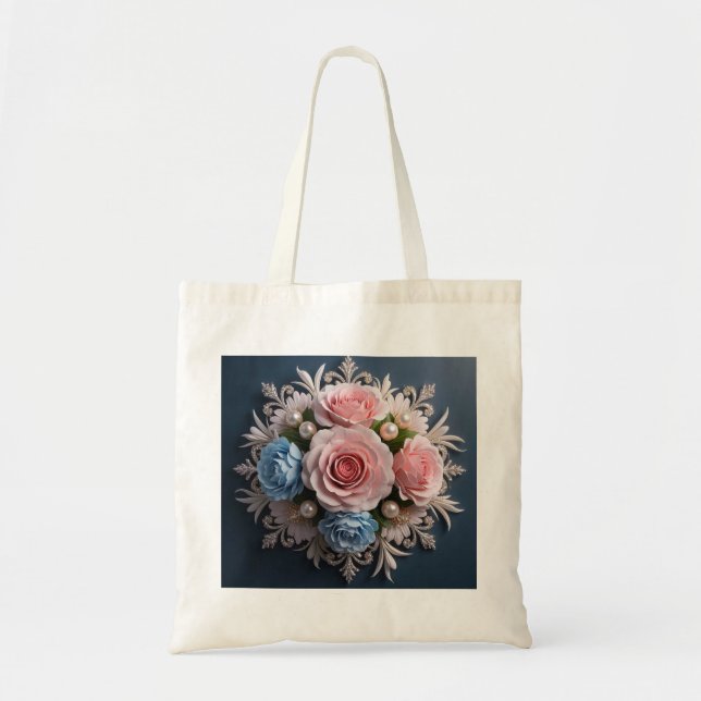 Bolsa Tote arranjo da Flor do eterno para ela (Frente)