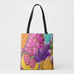 Bolsa Tote Arranjo de Arte com Frutas