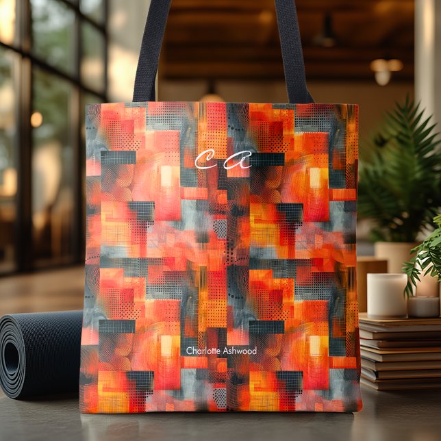 Bolsa Tote Arranjo de ferramentas personalizado com Abstrato  (Criador carregado)