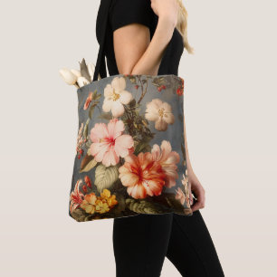 Bolsa Tote Arranjo Floral Vintage Vibrante