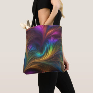 Bolsa Tote Arranque Colorido do Arco-Íris