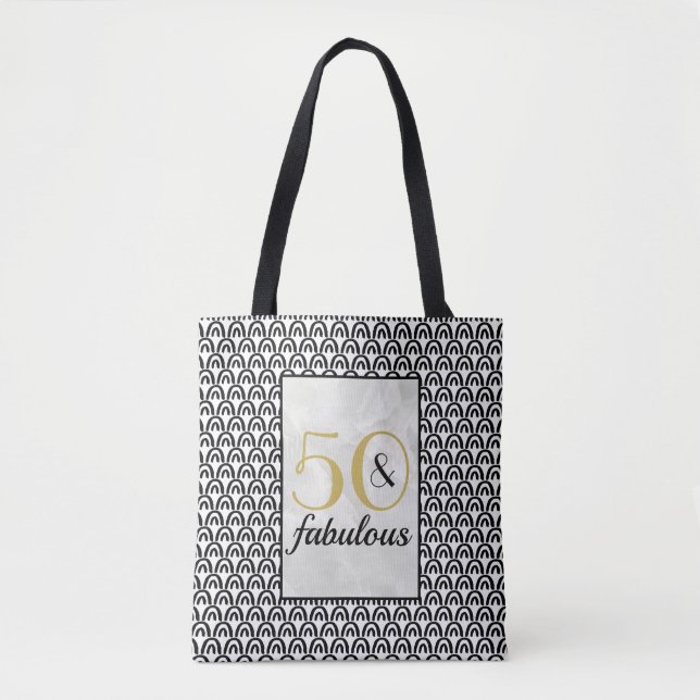 Bolsa Tote Art Deco Black Marble 50 e Fabuloso (Frente)