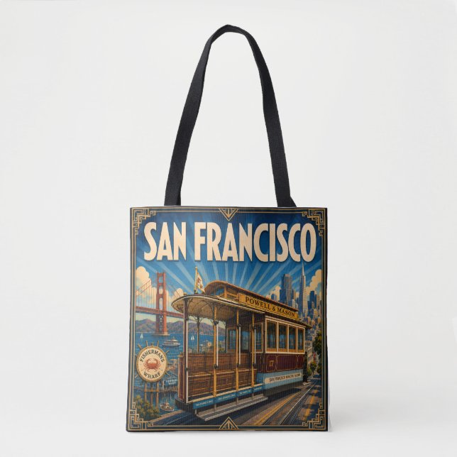 bolsa tote art déco de São Francisco (Frente)