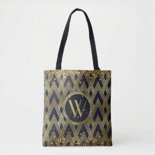 Bolsa Tote Art Deco Gatsby Glamor Geometric Patterno Monogram
