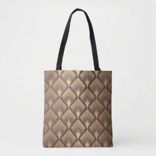 Bolsa Tote Art Deco Glamor: Escalas de Ouros.