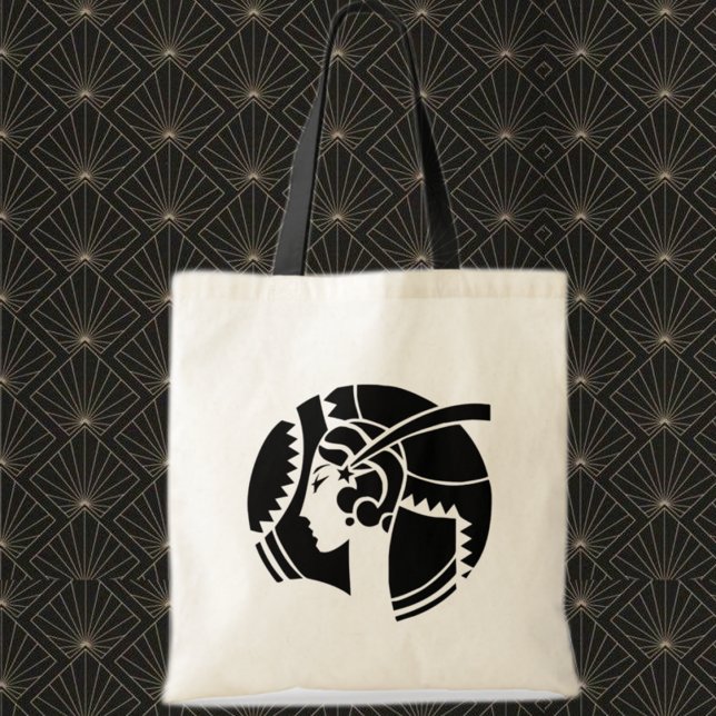 Bolsa Tote Art Deco Lady (Criador carregado)
