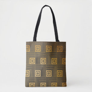 Bolsa Tote Art Deco - padrão de wallpaper de vintage sem des