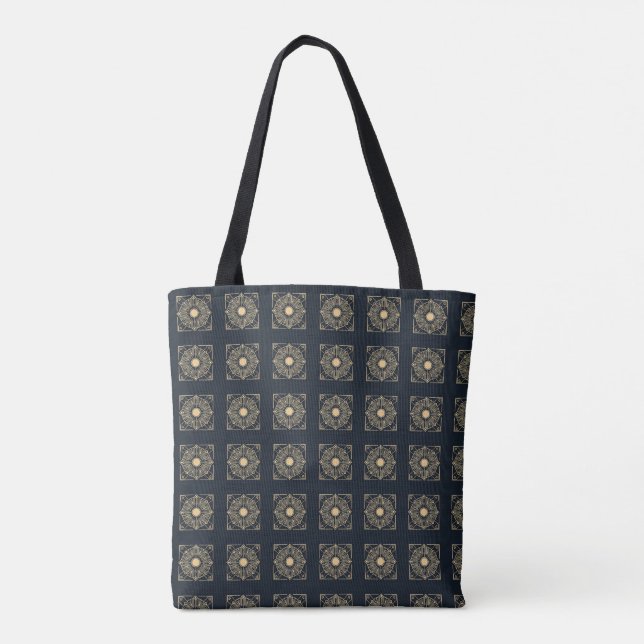 Bolsa Tote Art Deco Sunburst Minimalista (Verso)