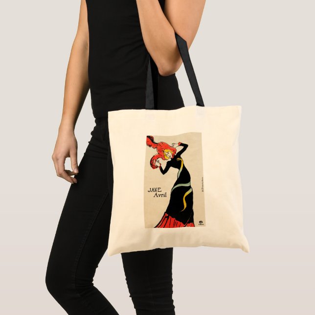 Bolsa Tote Art Nouveau Dancer Jane Avril por Toulouse Lautrec (Frente (produto))