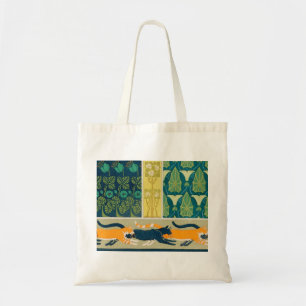 Bolsa Tote Art Nouveau Gatos e Flores