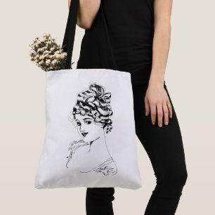 Bolsa Tote Art Nouveau Lady 1917 Belas Artes