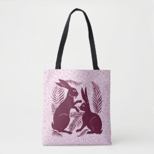 Bolsa Tote Art Nouveau Par dos Coelhos De Morgan e Morris