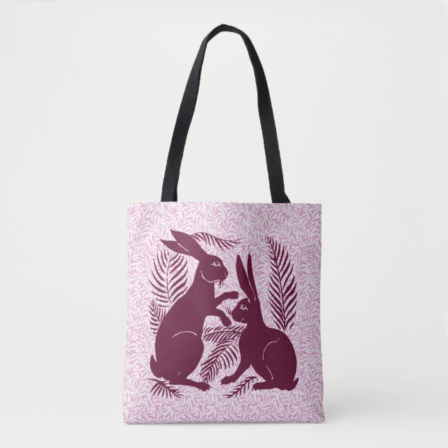 Bolsa Tote Art Nouveau Par dos Coelhos De Morgan e Morris (Frente)