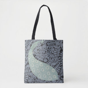 Bolsa Tote Art Nouveau Peacock Classic Vintage Bird
