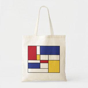 Bolsa Tote Art Piet Mondrian Style Tote Bag Colorida