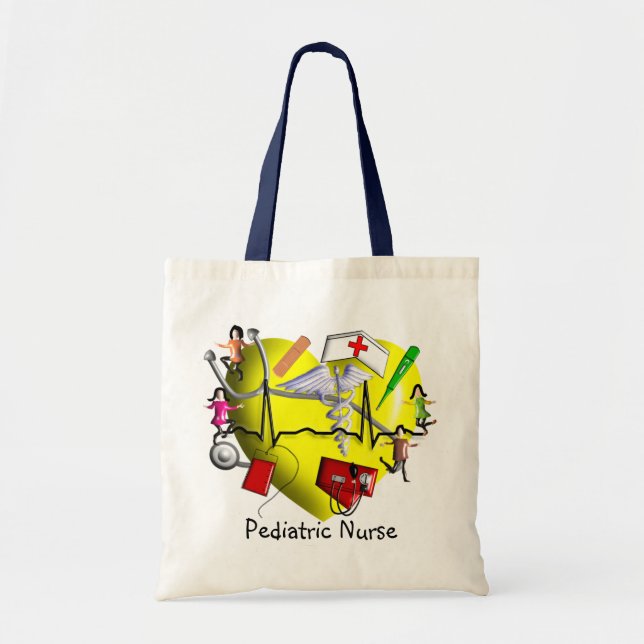 Bolsa Tote Arte 3D gráfica Presente-Adorável da enfermeira de (Frente)