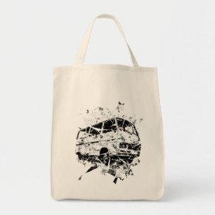 Bolsa Tote Arte Abstrata de Rua Urbana Van Vintage Quebrada
