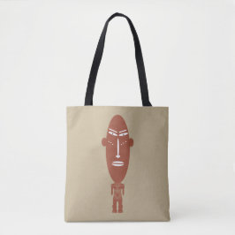Bolsa Tote Arte abstrata de tatuagem facial tribal indígena a