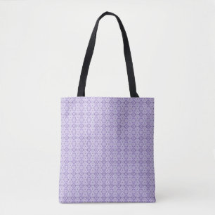 Bolsa Tote Arte Abstrata em Aquarela Roxo Claro Sombra