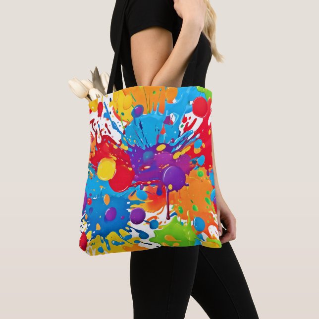 Bolsa Tote Arte Abstrata Espalhada (Close Up)
