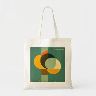 Bolsa Tote Arte Abstrata Geométrica de Meados do Século Moder