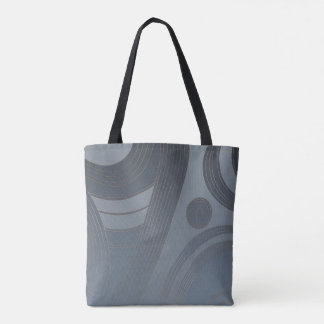 Bolsa Tote Arte Abstrata Minimalista em Cinza Ardósia Moderno