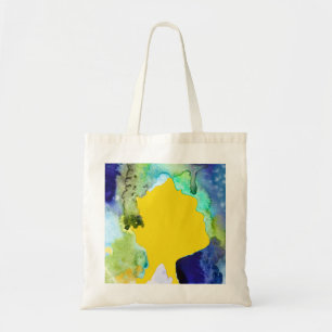 Bolsa Tote arte abstrato em silhueta aquarela