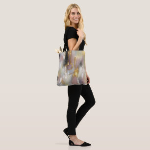 Bolsa Tote Arte-Abstrato rosa Dourada moderna