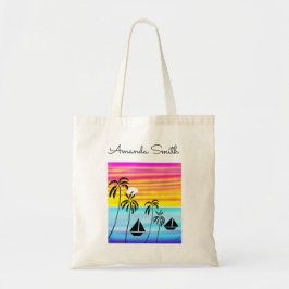 Bolsa Tote Arte Africana - Marcha Tropical Sunset