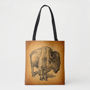 Bolsa Tote Arte Antica Russa do Bisonte do Bison Ocidental